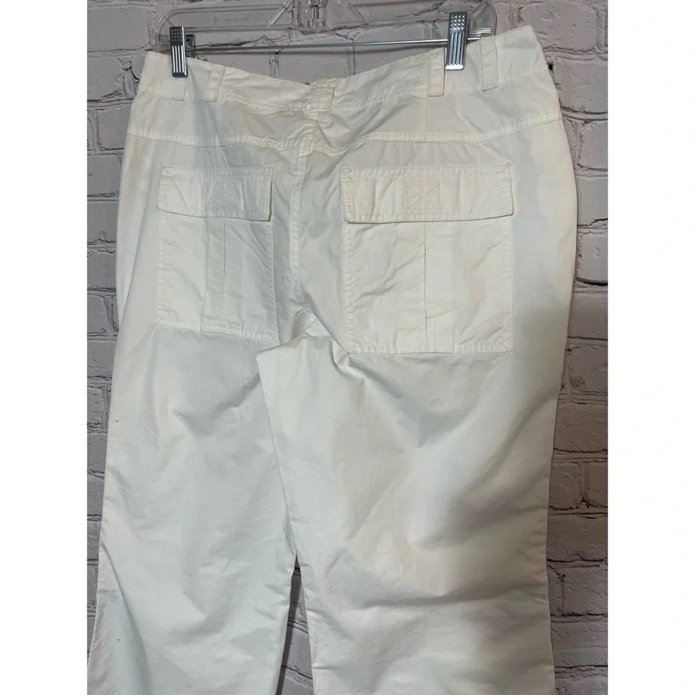 New Free People Cotton Cargo Pants White Size 10